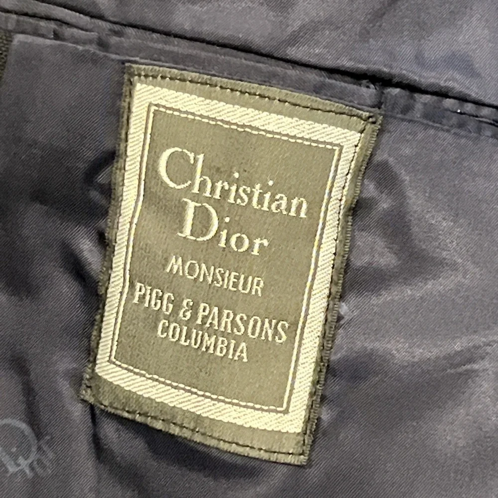 Vtg Christian Dior Monsieur Men's Size 44L Jacket Blazer Blue Silver Button